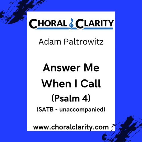 Psalm 4 Answer Me When I Call