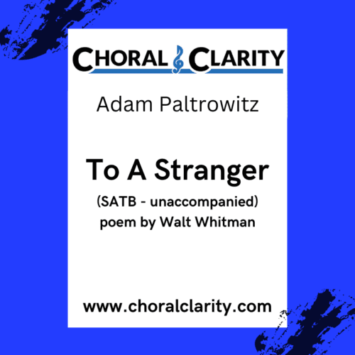 To A Stranger Walt Whitman