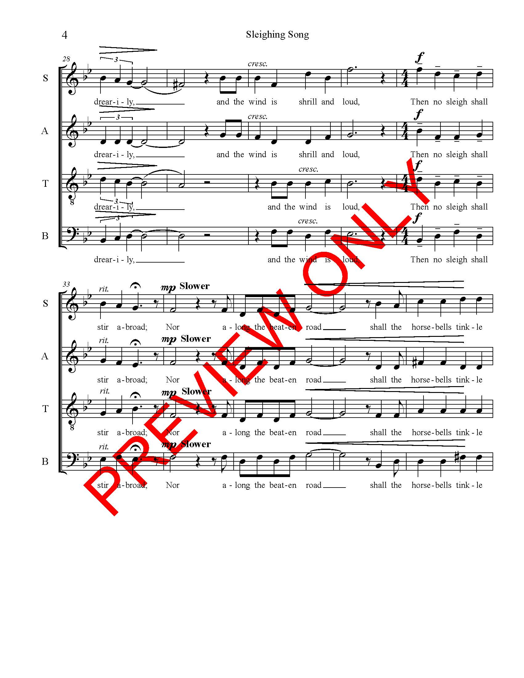 Sleighing Song (SATB) - Image 4