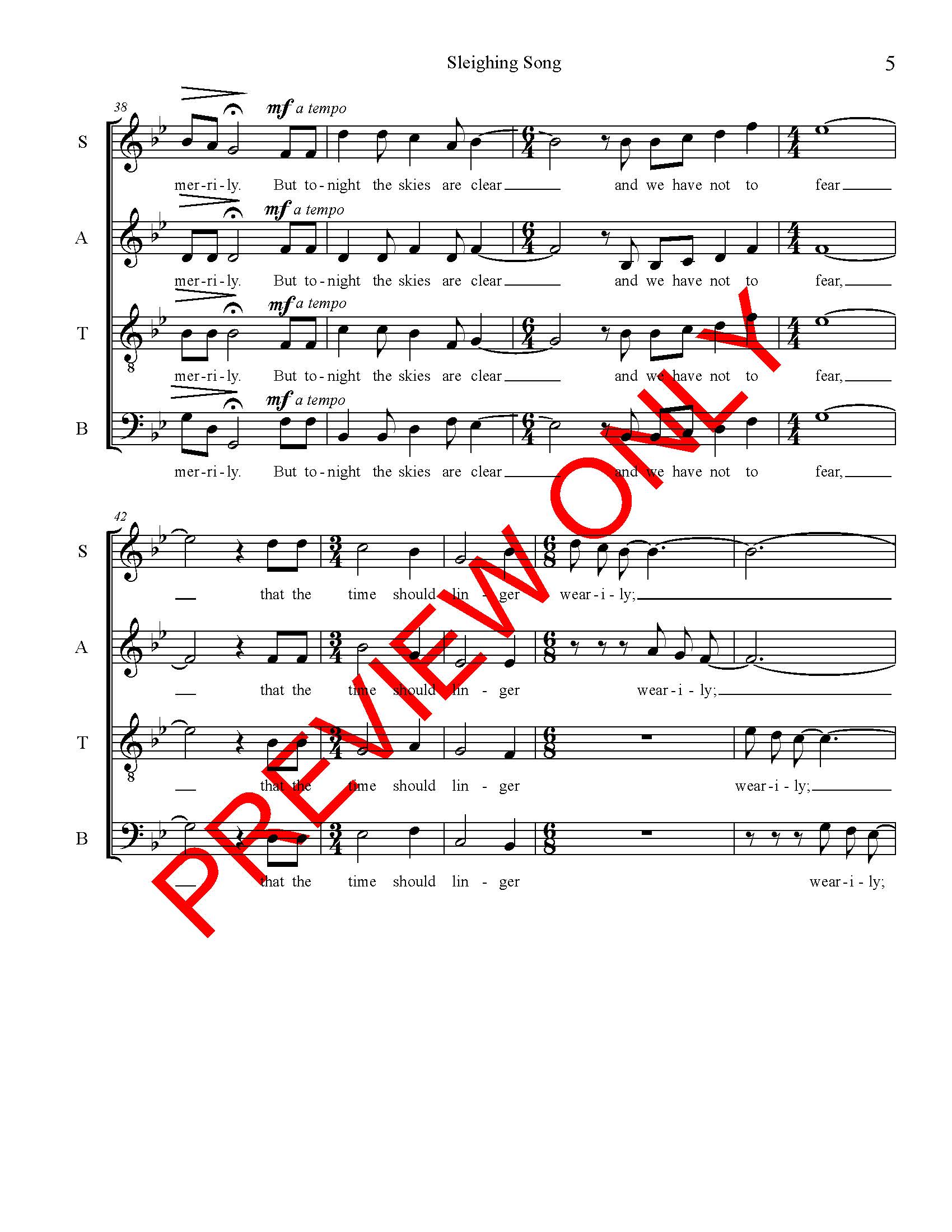 Sleighing Song (SATB) - Image 5
