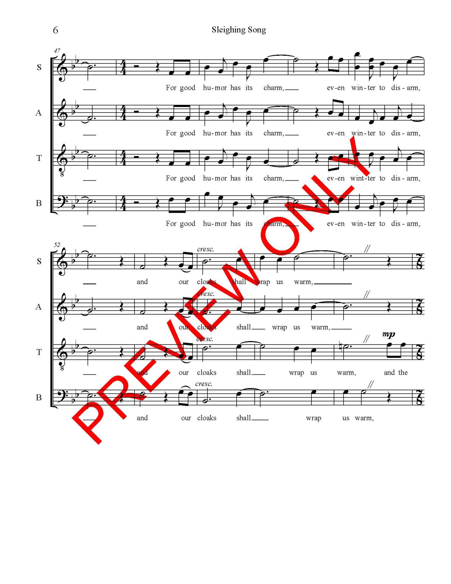 Sleighing Song (SATB) - Image 6