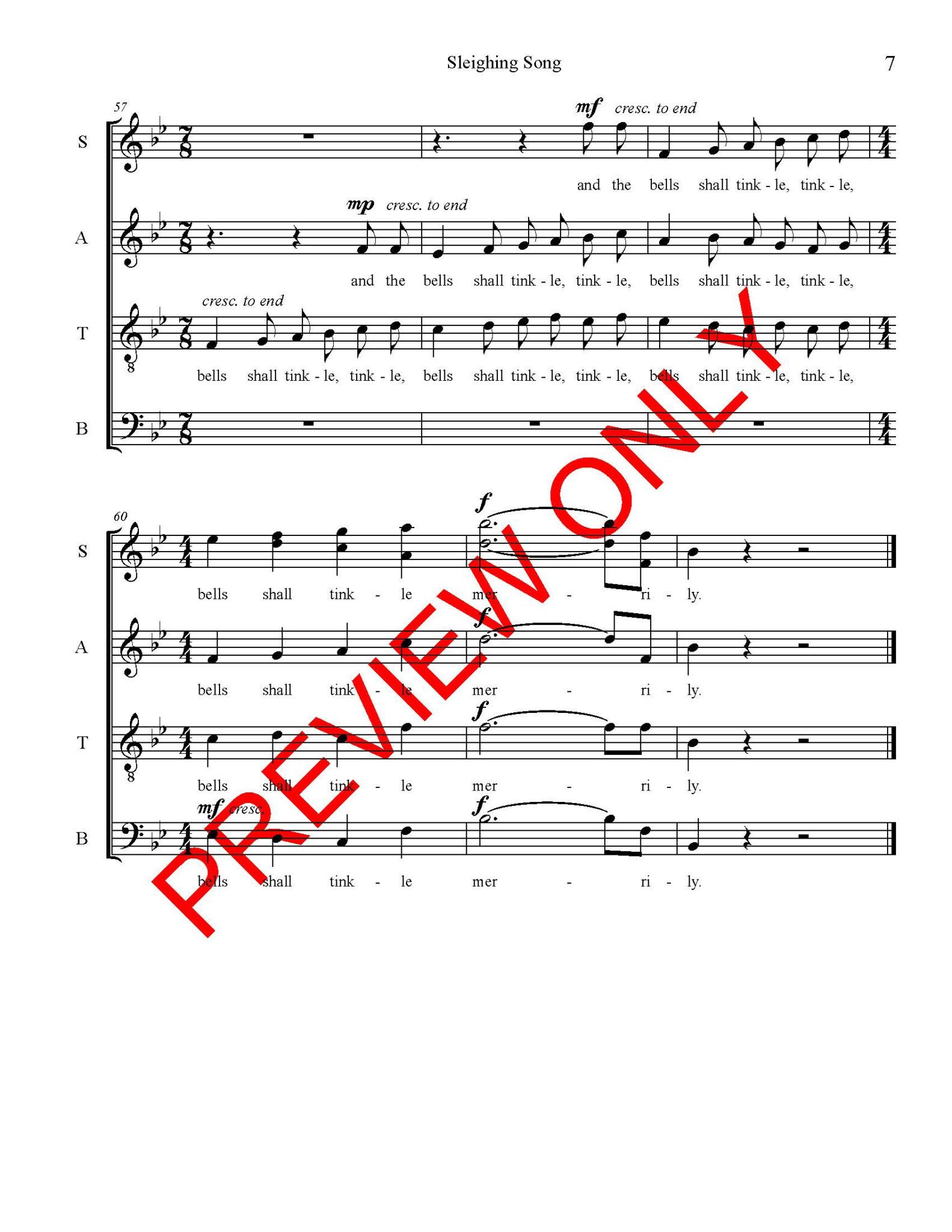 Sleighing Song (SATB) - Image 7