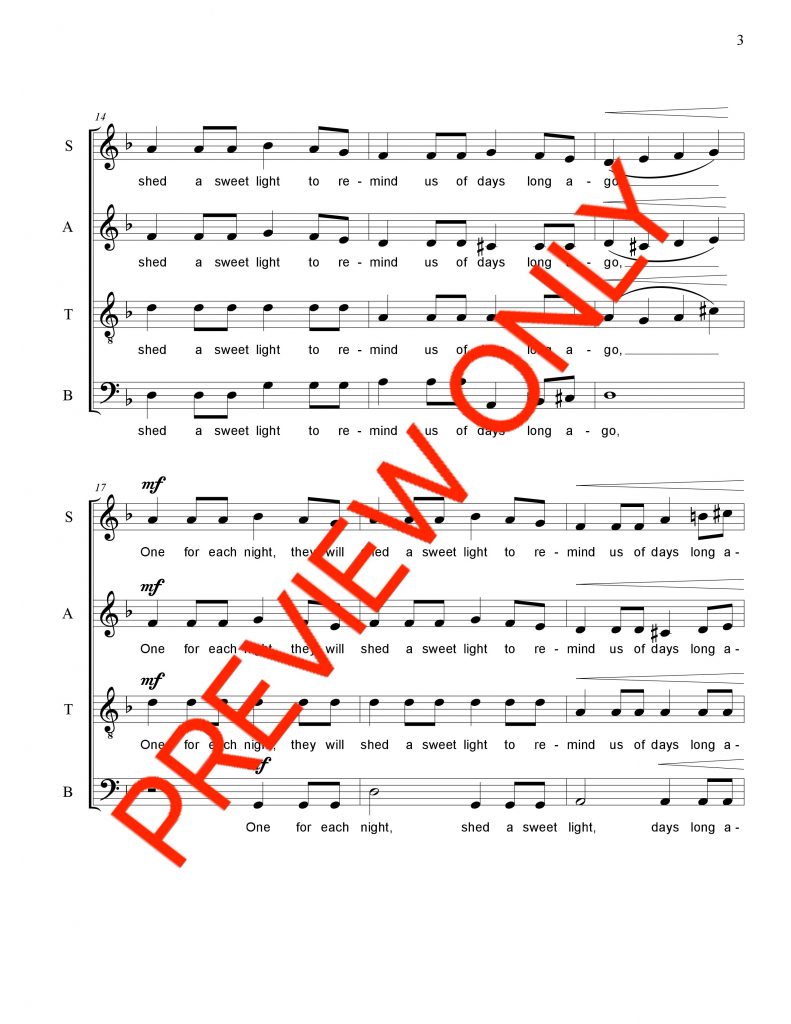 Oh Hanukkah (SATB) for caroling - Choral Clarity