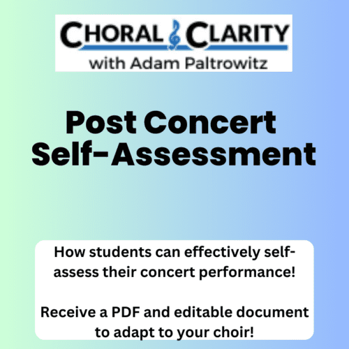 Post Concert Self-Assessment