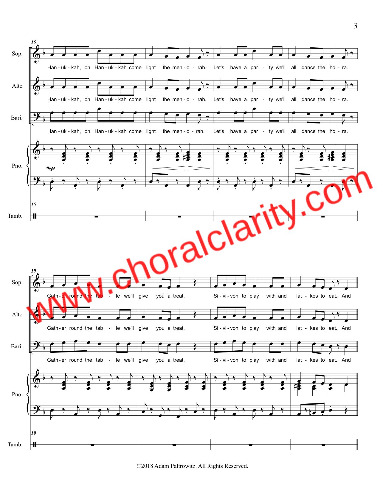 Choral Clarity WatermarkOh Hanukkah SAB-3