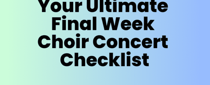 concert choir checklist