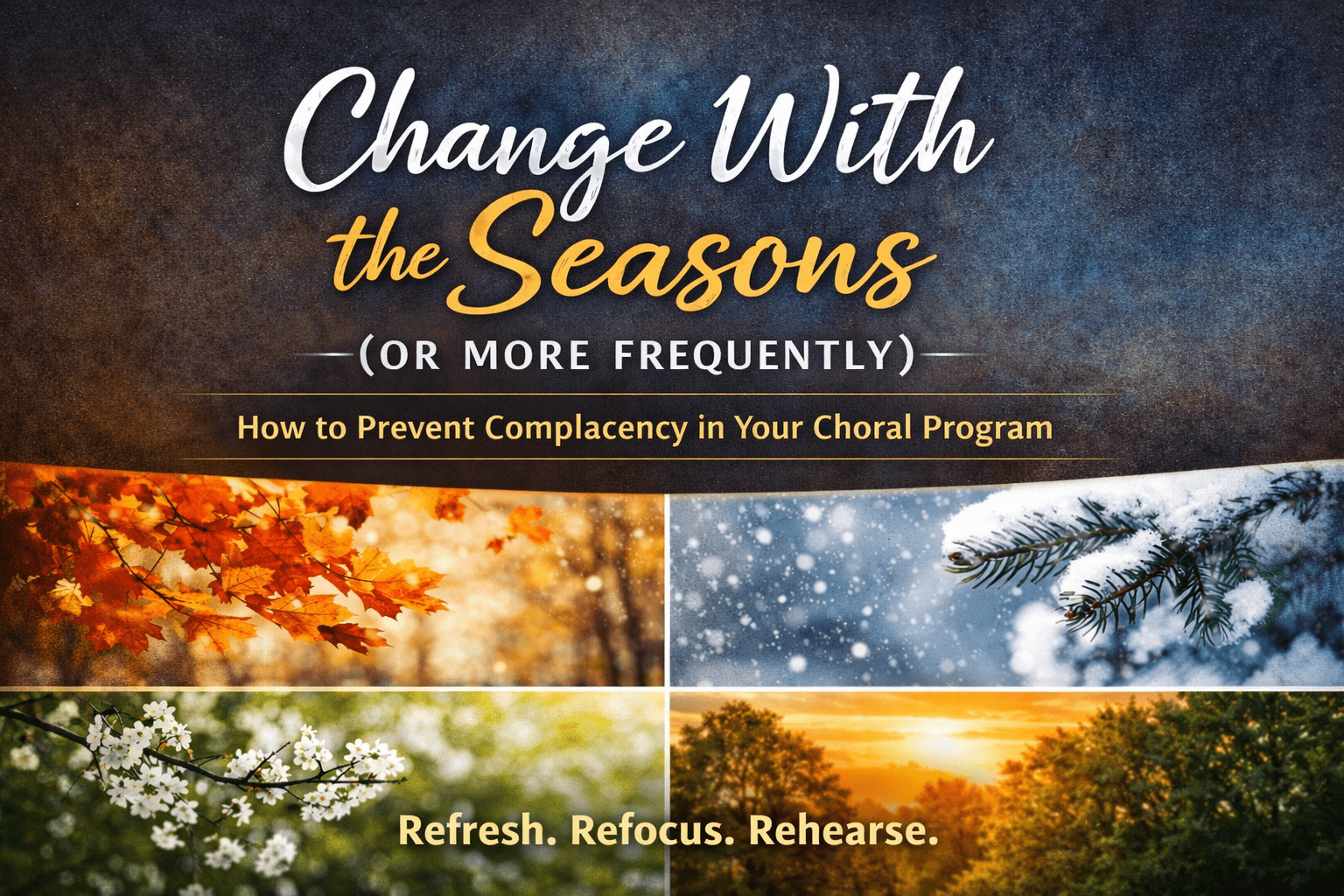Change With the Seasons (Or More Frequently): How to Prevent Complacency in Your Choral Program